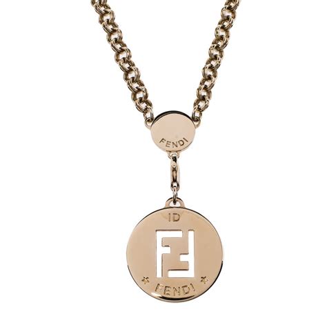 fendi id tag necklace|fendi jewelry online.